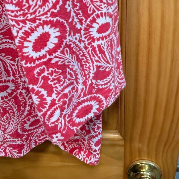 Talbots size XL  Pink and White Boxy Blouse - Picture 2 of 5